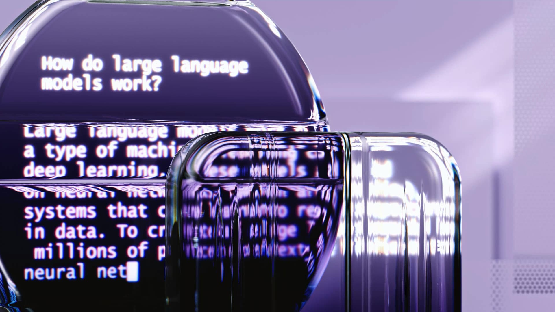 Large language model screen showing how AI systems work - representing AI discoverability